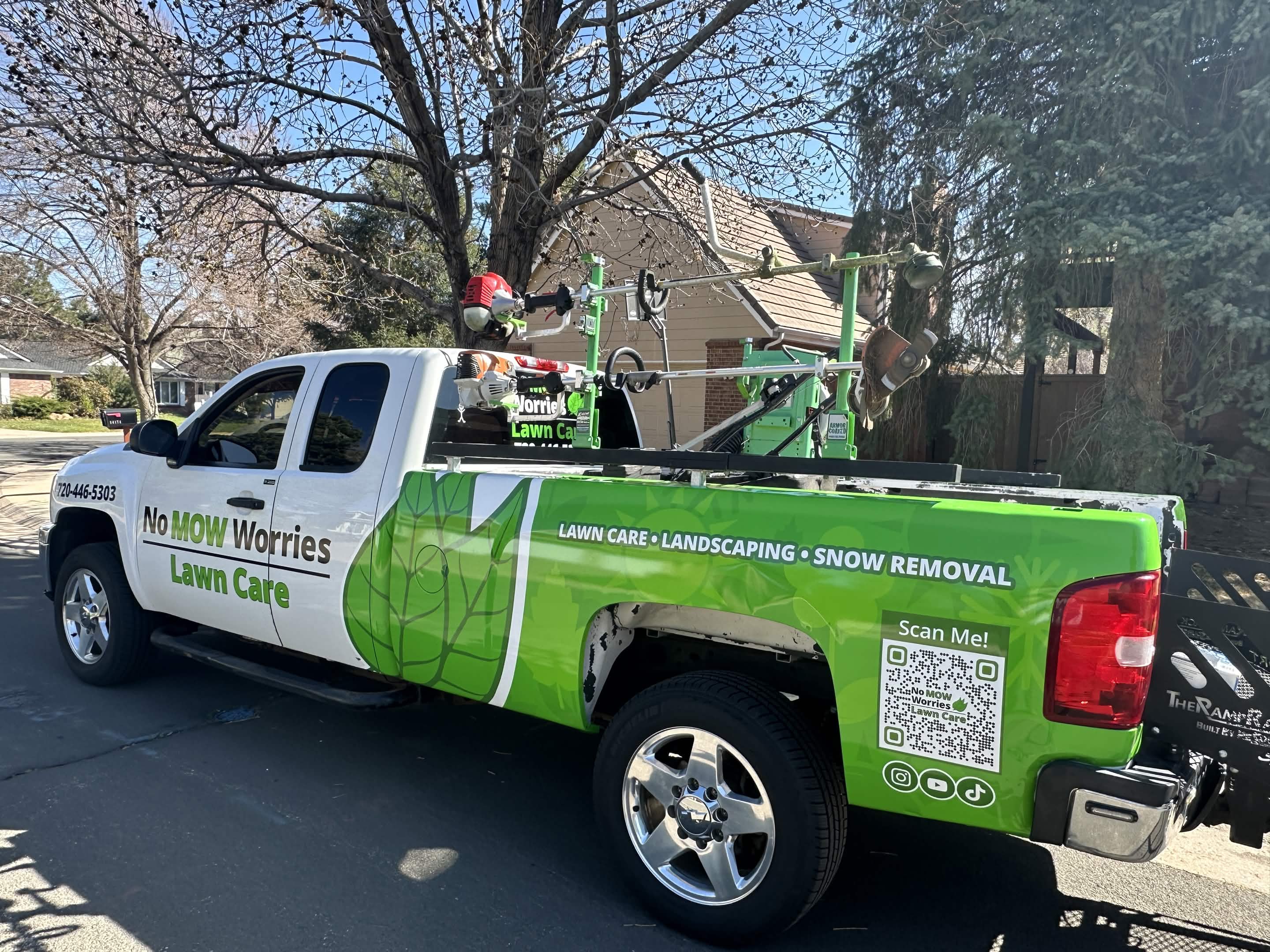Lush green Aurora lawn 7 weeks after overseeding and aeration