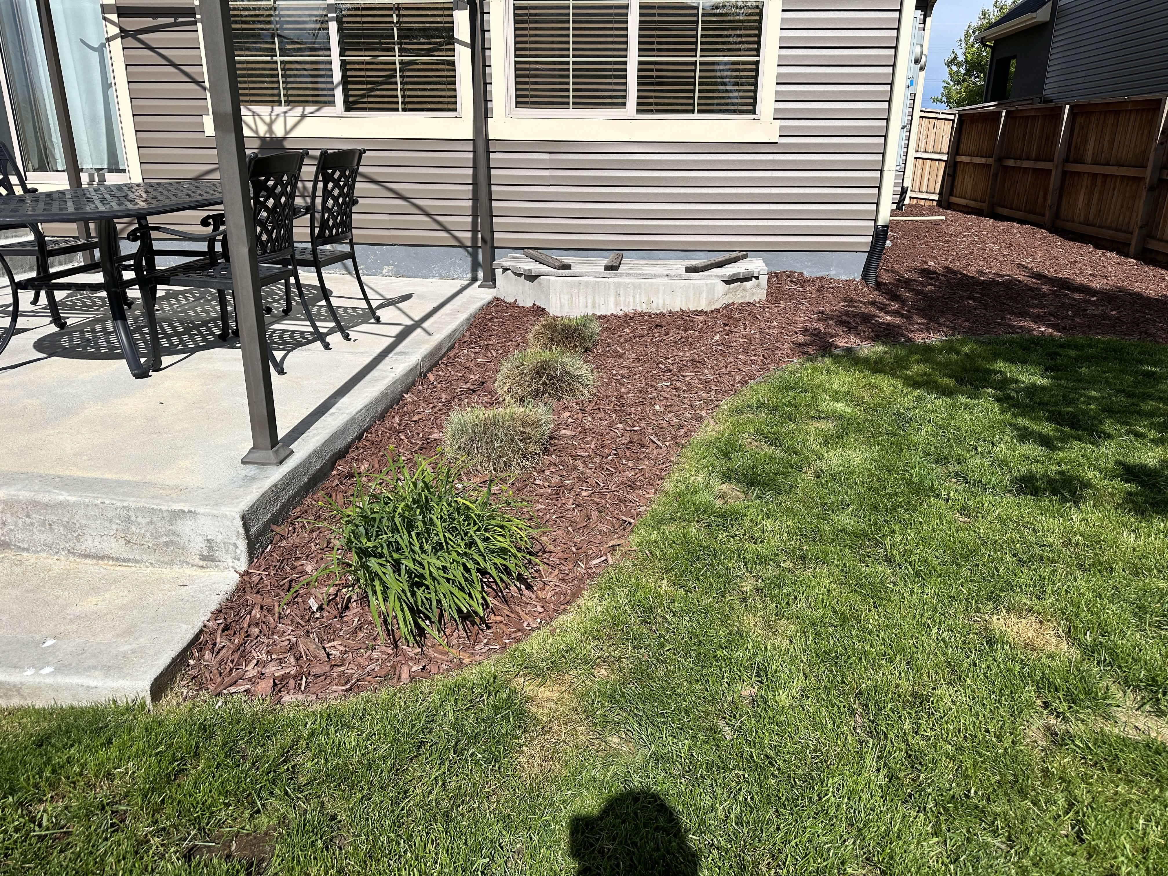 Mulch bed landscaping